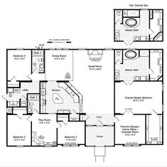 the floor plan for a home with two bathrooms and one living room, including a second bedroom