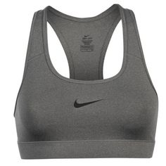 Nike Dri-Fit Charcoal Gray Racerback Sports Bra Size M New Without Tags Grey Sports Bra, Nike Solid Sports Bra For Sports, Nike Solid Color Sports Bra, Nike Gray Activewear For Workout, Nike Gray Athletic Fit Activewear, Nike Fitted Bra-friendly Top, Gray Sports Bra Friendly For Sports, Gray Racerback Sportswear Activewear, Gray Sports Tank Top With Medium Support