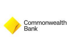 the logo for the commonwealh bank, which has been changed to yellow