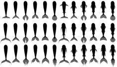 the silhouettes of different hair styles