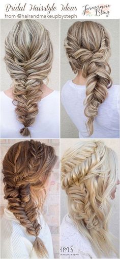 Hairstyles Fishtail, Braid Fishtail, Braid Wedding, Long Bridal Hair, Wedding Hairstyles And Makeup, Bridal Braids