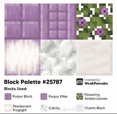 Dye Chart Minecraft, Minecraft 1.20 Palette, Minecraft One Block Ideas, Minecraft Block Palette Quartz, Minecraft Pallets Ideas, Minecraft Coat Hanger, Warped Wood Pallet Minecraft, Minecraft Ombre Blocks, Minecraft Block Pallets Castle