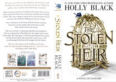 the stolen heir by holly black book cover with gold foil and blue birds on it