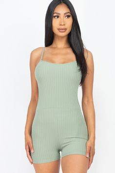 Imported S.M.L Soft & Light weight High stretch Rib Knit. Women's romper with very soft stretchy fabric. The material is very comfy and the touch is soft. 92% Polyester 8% Spandex Green Bay CLA Ribbed Sleeveless Back Cutout Bodycon Active Romper Item Measurements: SIZE S Measurements: SIZE S Length:" Waist:" Bust:" Active Romper, Chive Blossom, Lounge Romper, Chic Romper, Active Women, Soft Light, Rompers Women, Fast Fashion, Green Bay