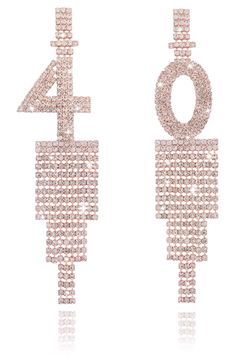 PRICES MAY VARY. 🌟【40TH BIRTHDAY RHINESTONE EARRINGS】These 40th earrings are perfect for On-site decoration of birthday party and can add a touch of sparkle and elegance to any birthday party outfit. Measuring 4.3×0.9IN (11×2.3CM), they are the perfect size to make a statement without being too heavy or bulky. 💎【HIGH-QUALITY MATERIALS】Made from high-quality rhinestones, these 40th birthday earrings sparkle and shine with every movement, adding a touch of sophistication and glamour to any birth 40 Decorations, Birthday Earrings, Earrings Outfit, Earrings Sparkle, 40th Birthday Decorations, Birthday Party Outfits, Gold Earrings For Women, Women Earrings, Sparkle Earrings