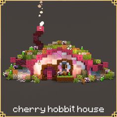 an image of a house made out of legos and bricks with the words cherry habit house