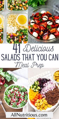 four different salads that you can make in one meal