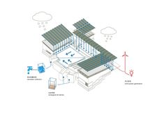 the diagram shows how to build a house with an attached deck and stairs, as well as