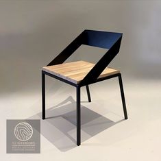 a chair made out of wood and metal