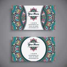 Business card with ethnic pattern vector set 15 - Vector Business, Vector Card, Vector Pattern free download Indian Invitation, Pattern Business Card, Business Card Pattern, Indian Wedding Cards, Visiting Card Design, Business Card Inspiration, Visiting Card, Cool Business Cards, Unique Business Cards