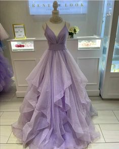 Purple Prom Gown, Prom Dress Glitter, Dress Glitter, Ruffle Prom Dress