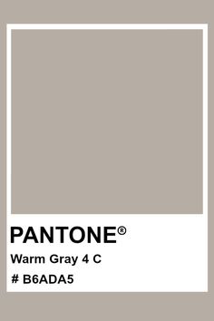 pantone's warm gray color is shown with the words, warm gray 3 c