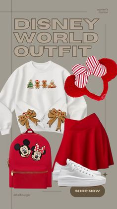 Mickey and Minnie Mouse Gingerbread Christmas outfit for Disney World Mickey’s Very Merry Christmas Party and Jollywood Nights   Follow my shop @shelbburger on the @shop.LTK app to shop this post and get my exclusive app-only content!  #liketkit #LTKTravel #LTKHoliday #LTKFamily @shop.ltk https://liketk.it/4Xw8O Christmas In Disney World Outfits, January Disney Outfits, Disney December Outfits, Outfit For Disney World, Jollywood Nights, Bounding Outfits, Disney Princess Inspired Outfits, Disney Packing