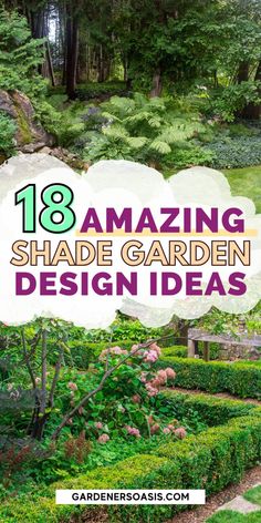 Shade Garden Design Ideas (How To Design A Stunning Shade Garden&#8211;With Pictures) Shade Beds Ideas, Shady Corner Garden Ideas, Front Yard Garden Beds, Shade Garden Design Layout, Small Front Yard Garden, Shaded Backyard, Garden Ideas Nz, Shade Garden Ideas, Garden Corner Ideas