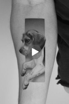 a person with a dog on their arm and the image is in black and white