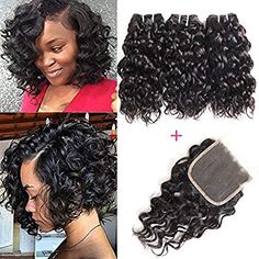 Curly Weaves Sew In, Short Curly Hair Extensions, Wet N Wavy Weave Hairstyles Sew Ins, Wet And Wavy Sew In Bob, Water Weave Hairstyles, Wet And Wavy Sew In With Closure, Curly Weaves For Black Women, Women Hairstyles 2024, Brazilian Weave Hairstyles