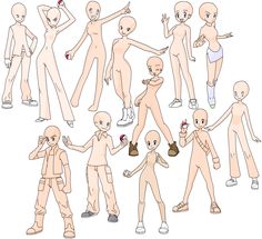 an image of various poses and gestures for the human body to be drawn by hand