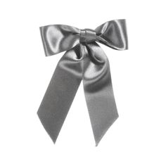 a silver bow on a white background