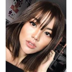 Super Hair, Asian Hair, Grunge Hair, A Mirror, Brown Eyes, Trendy Hairstyles, Hairstyles With Bangs