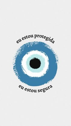 an eye with the words cue estoto protegida written in spanish on it