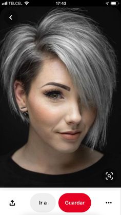 Short Hair Model, Grey Hair Transformation, Choppy Bob Hairstyles, Blending Gray Hair, Gray Hair Highlights, Hair Color And Cut, Grey Hair Color, Short Bob Hairstyles, Grey Hair