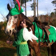 Horse Halloween Costume • Robin Hood Robin Halloween Costume, Dress Up Ideas, Horse And Human, Horse Dressage