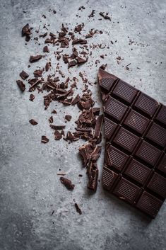 broken chocolate bar lying on the ground