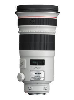 the canon ef 300mm f / 2 8l is usm lens on a white background