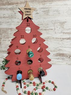 a christmas tree made out of wine corks