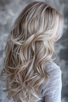 Cool Champagne Blonde Hair, White Blonde Hair With Lowlights, Smokey Blonde Hair, Dark Blonde With Highlights, Ash Blonde Hair Ideas, Trend Hair Color, Blonde Highlighted Hair, Ash Blonde Hair Color, Ashy Blonde Hair