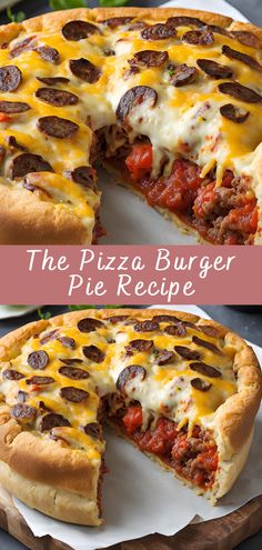 The Pizza Burger Pie Recipe Combining two of the most loved comfort foods—pizza and burgers—this Pizza Burger Pie is an epic culinary masterpiece. This dish features a flaky crust, a juicy burger filling, rich pizza sauce, and melty cheese. It’s baked to perfection in a pie dish and ideal for family dinners, gatherings, or even […] Pizza Burger Pie Recipe, Hamburger Pie, Foods Pizza, Meat Lovers Pizza, Juicy Burger