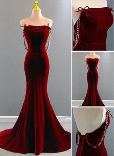 Any things please feel free to contact us: sales@Tmallworld.com******* Product Details*******Product Number:#G4YTFabric: VelvetColor: Wine RedNeckline: ScoopBack Style: Lace-upHemline: Floor LengthMaking time: 2-3 weeks, Shipping time: 3-5 working days.Custom size/color, Rush Order is available, and no extra cost. ******* Custom Measurements*******For better fitting, You can leave us the following information in the order notes when you check out, and please have a look our measuring guide at first: :Bust: ________inch/cm,Waist: ________inch/cm,Hips: ________inch/cmHollow to knee( for knee length dress only):________inch/cmHollow to Floor(without shoes): ________inch/cmYour Height without shoes______, The Shoes height you will wear with the dress:______Occasion date:___ Elegant Maroon Dress, Wine Red Dress Long, Elegant Red Prom Dresses, Mermaid Red Dress, Wine Red Dresses, Velvet Dress Formal, Velvet Evening Dress, Long Party Dress, Wine Dress