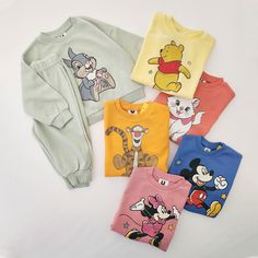 - Sweatshirt and pants set- Disney character embroidered- Made in South Korea Model: In Miss Bunny 37" 33lbs wearing a size 3-4yin Pooh and TIgger 36.6" 31lbs wearing a size 3-4yin Mickey 26" 19lbs wearing a size 1-2y CareMachine wash cold with like colors.Do not bleach. Hang dry.Cool iron if needed. Do not dry clean. Pooh And Tigger, Miss Bunny, Disney With A Toddler, Friends Sweatshirt, Mom Hats, Disney Friends, Disneyland Trip, Cricut Fonts, Striped Sweatshirts