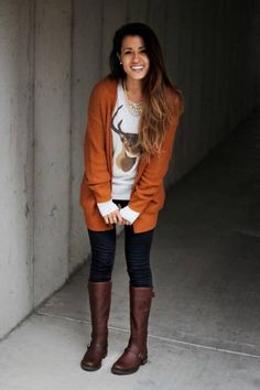 Converse High Tops With Leggings, High Tops With Leggings, Orange Sweater Outfit, Tops With Leggings, How To Wear Converse, Burnt Orange Cardigan, Tops Fall Outfits, Burnt Orange Sweater, Orange Cardigan