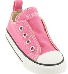 Converse All Stars  Color - Pink Style - Chuck Taylor's with Hidden Dual-Sided Alternative Fastener Closures  Infant Girls USA Size 2 (There are less eyelets in the smaller sizes) Your little one will stand out in the crowd in her first pair of classic Converse Chuck Taylor Classic All Stars! These adorable "hidden stick closures" sneakers are similar to the ones her parents wear. Classic canvas uppers have the hidden closure under the eyelets to guarantee a secure fit. Soft and flexible fit.  C Star Simple, Converse Baby, Shoes For Babies, Baby Converse, Sneakers Pink, Infant Girls, Converse Sneakers, Classic Sneakers, Canvas Sneakers