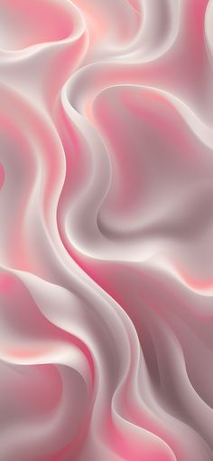 an abstract pink and white background with wavy lines