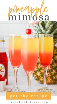 pineapple mimosa is the perfect summer drink for any type of party or celebration