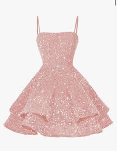 Pink Quinceanera Dresses Short, Light Pink Dress Short Classy, Sparkle Dress Short Pink, Pink Short Sparkly Dress, 8 Grade Dance Dresses, Sweet 16 Dresses Short Pink, Sweet 16 Outfits Winter, Quince Suprise Dance Outfit Pink, Princess Hoco Dress