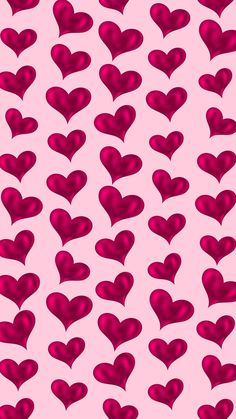 a pink background with lots of hearts in the shape of heart shapes on top of each other