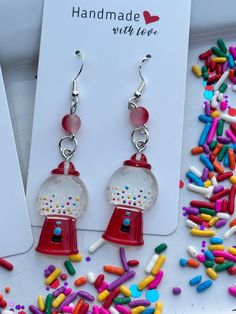 Novelty Hypoallergenic Party Earrings, Novelty Hypoallergenic Earrings For Party, Fun Nickel-free Silver Earrings, Hypoallergenic Novelty Party Earrings, Hypoallergenic Novelty Earrings For Party, Playful Silver Earrings, Silver Playful Earrings, Fun Silver Earrings For Birthday, Fun Handmade Silver Earrings