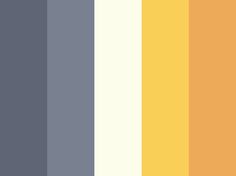 an orange and grey color scheme with white, yellow, and gray colors in the background