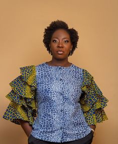 100% cotton African wax print Shirt length 27' Front buttons Made in Ghana African Tops For Women Shirts, African Print Shirts, African Print Top, African Tops For Women, Kitenge Designs, Cotton Tops Designs, African Print Shirt, African Blouses, African Tops