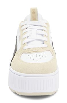 A chunky platform elevates this sporty sneaker crafted with a durable leather upper. Lace-up style Leather upper/textile lining/rubber sole Imported White Puma, Sporty Sneakers, Platform Sneaker, Chunky Platform, Up Styles, Nordstrom Rack, Womens Sneakers, Rubber Sole, Leather Upper