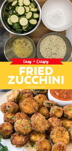 fried zucchini is an easy and healthy appetizer