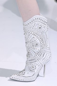 Versace Fall 2013 RTW 64 - The Cut High Heeled Boots, Mid Calf Boots, Short Boots, Cowgirl Boots, High Heel Boots, Milan Fashion Week, Bling Bling, Jimmy Choo, Me Too Shoes