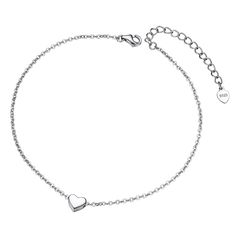 PRICES MAY VARY. Solid Silver Anklets:Ankles and the like are very sensual pieces of jewelry, this piece having dual chains enhances a woman's beauty and draws the attention of both genders Silver Anklet:The adjustable clasp insures a good fit, and the chain style is so elegant. For Lady or gentlemen both ok, Adjustable size (22cm+5cm) Anklet for Women:perfect anklet for summer, Delicate & pretty. Yet sturdy enough to wear every day Dainty Sweet Anklet:sparkly, can wear it 24/7 Package:1 gift bo Sterling Silver Anklets, Heart Ankle Bracelet, Anklet Chain, Silver Ankle Bracelet, Leg Chain, Silver Anklet, Bracelets Silver, Chain Women, Sterling Silver Anklet