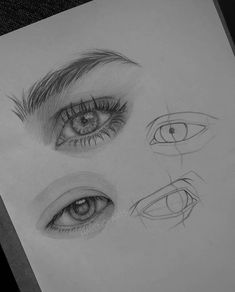 three different types of eyes are shown in this drawing