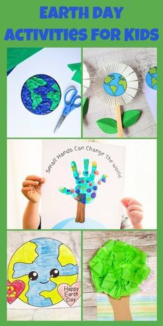 earth day activities for kids to do with paper plates and other things on the table