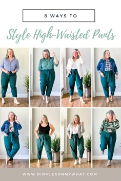 eloquii high-waisted pants || plus-size fashion || fashion for women over 50 Size 16 Fashion, Plus Size Looks, Plus Size Fashion Tips, Mode Tips, Size 16 Women, Over 50 Womens Fashion