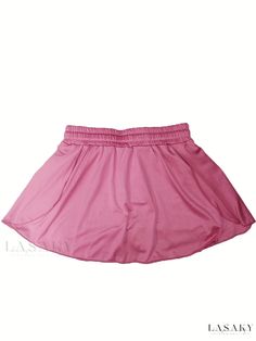 Lasaky - Magenta Womens Activewear: High-waisted 2-in-1 Drawstring Tennis Skirts and Summer Fitness Yoga Sports Shorts Summer Sports Mini Skirt With Elastic Waistband, Stretch Skirted Workout Bottoms, Summer Workout Skirted Bottoms, Solid Stretch Mini Skirt For Workout, Summer Sports Lined Skirt, Summer Gym Tennis Skirt With Elastic Waistband, Elastic Waistband Swim Skirt For Spring Workout, Casual Yoga Skort With Elastic Waistband, Summer Tennis Skirt With Elastic Waistband For Gym